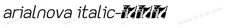 arialnova italic字体转换